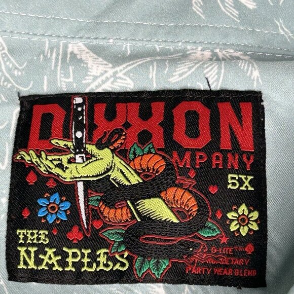 Dixxon Shirt Mens 5X Hawaiian The Naples D-Lite Stretch Party Lightweight Palm - Picture 3 of 12